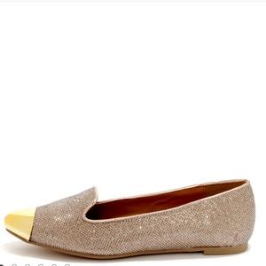 Gold Cap Toed Loafers